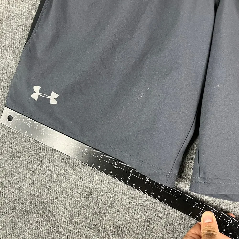 Under Armour Shorts Mens Size M Gray HeatGear Athletic‎ Drawstring Lightweight